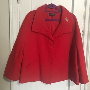 Talbots Women's Red Cape Blazer